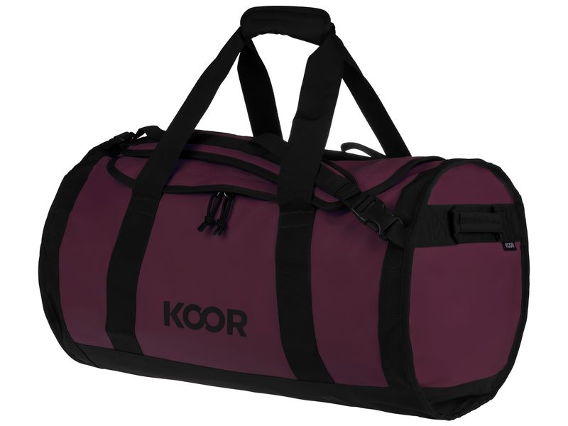 KOOR Duffle Bag Sooma 50 l, Maroon Wasserabweisende Reisetasche