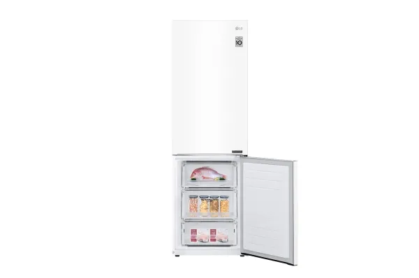 GBP31SWLZN LG Refrigerator GBP31SWLZN A  , Free standing, Combi, Height 186 cm, No Frost system, Fridge net capacity 247 L, Freezer net capacity 107 L, Display, 36 dB, White