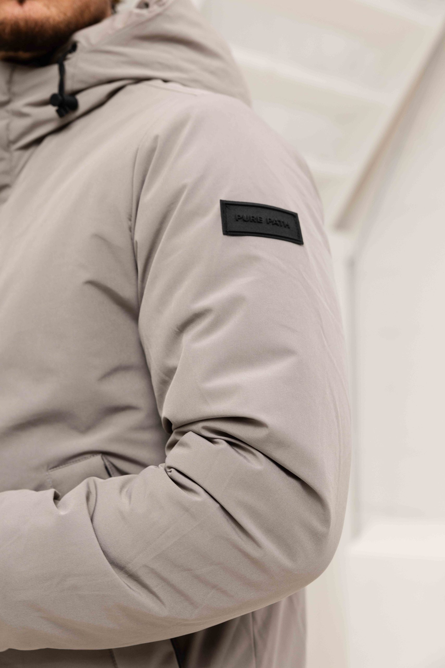Pure Path Active Flex Short Parka Winterjas Heren Grijs