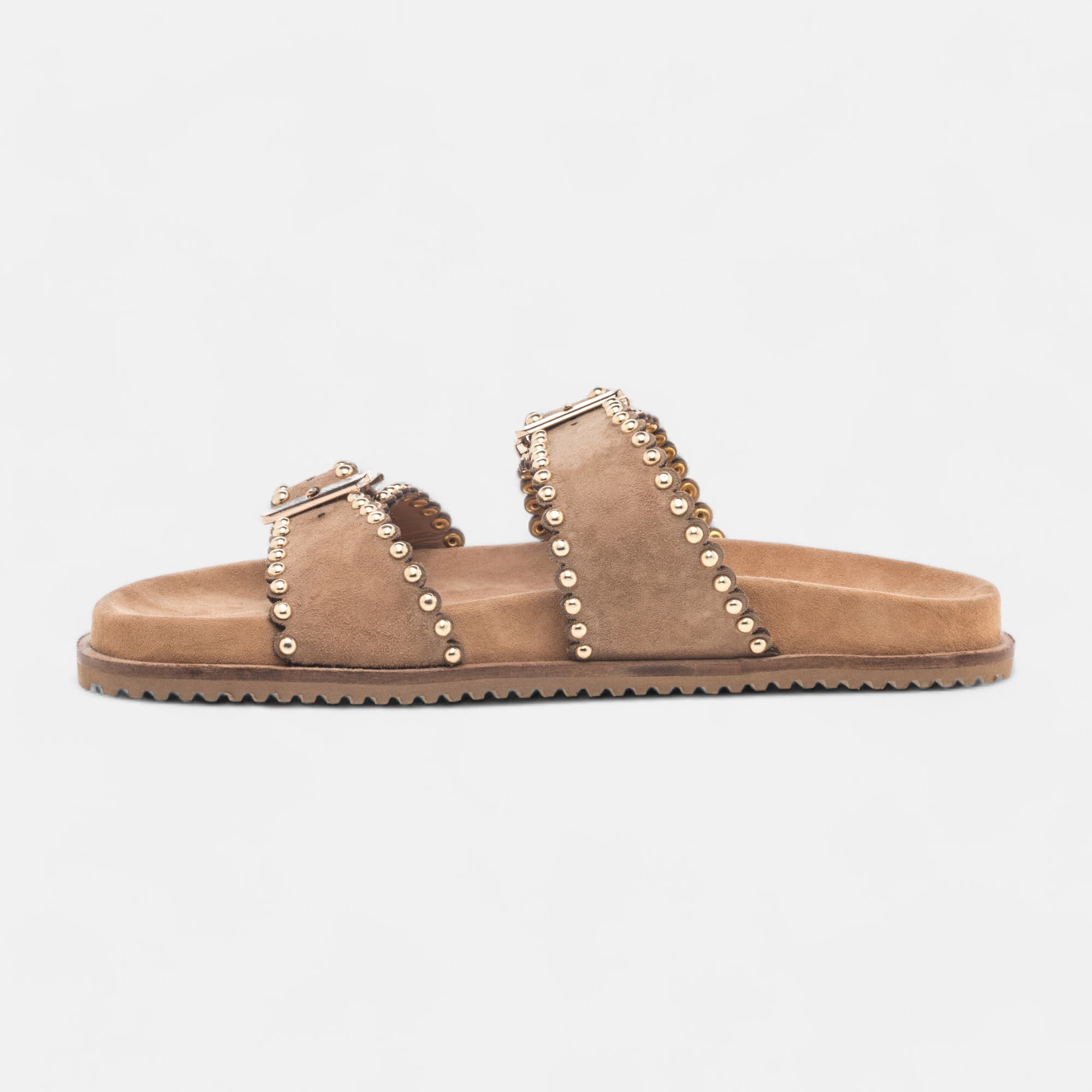 Mules Femme en cuir beige