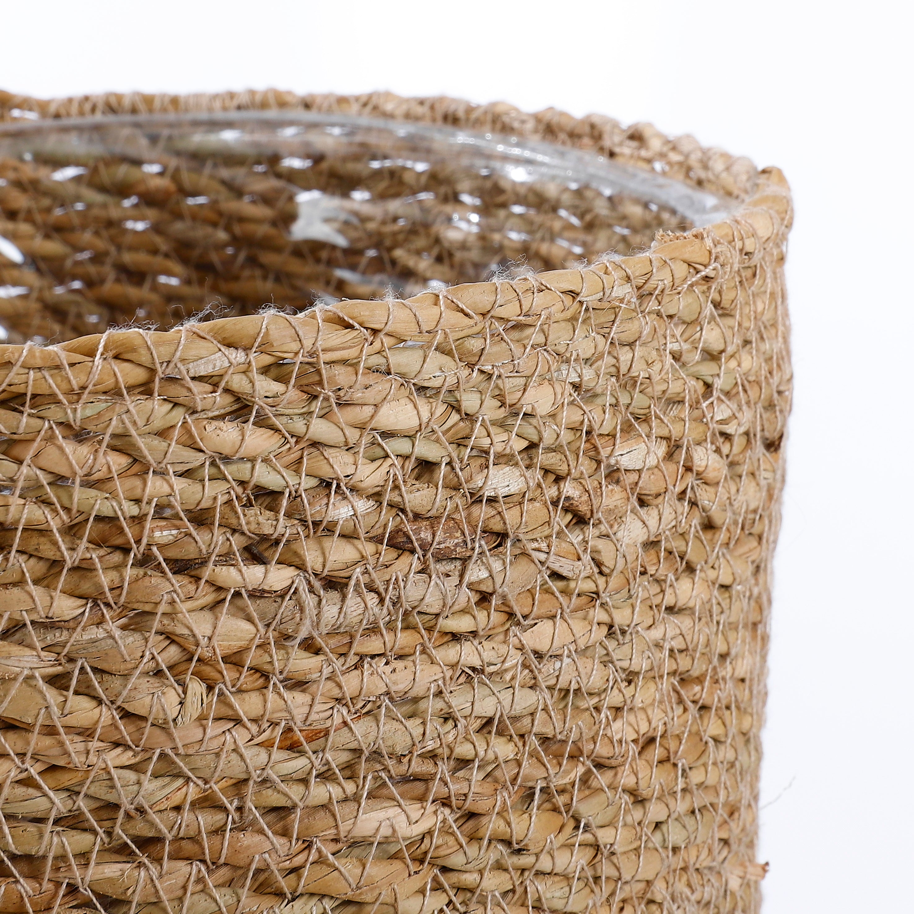 Mica Decorations Atlantic mand l.bruin set van 2 - h20xd20cm