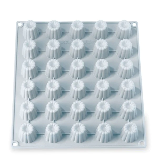Lot 2 grandes plaques silicone mini-canelés et financiers Mathon