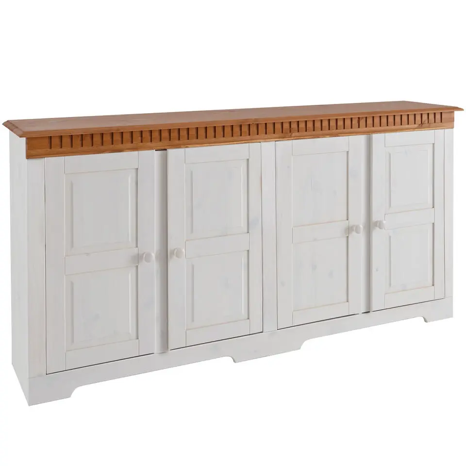 Lisa - Dressoir met 3 deuren in wit gelakt grenen