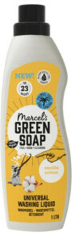 Marcel's Green Soap - Wasmiddel - Katoen & Vanille - 1 liter - 6x 23 Wasbeurten