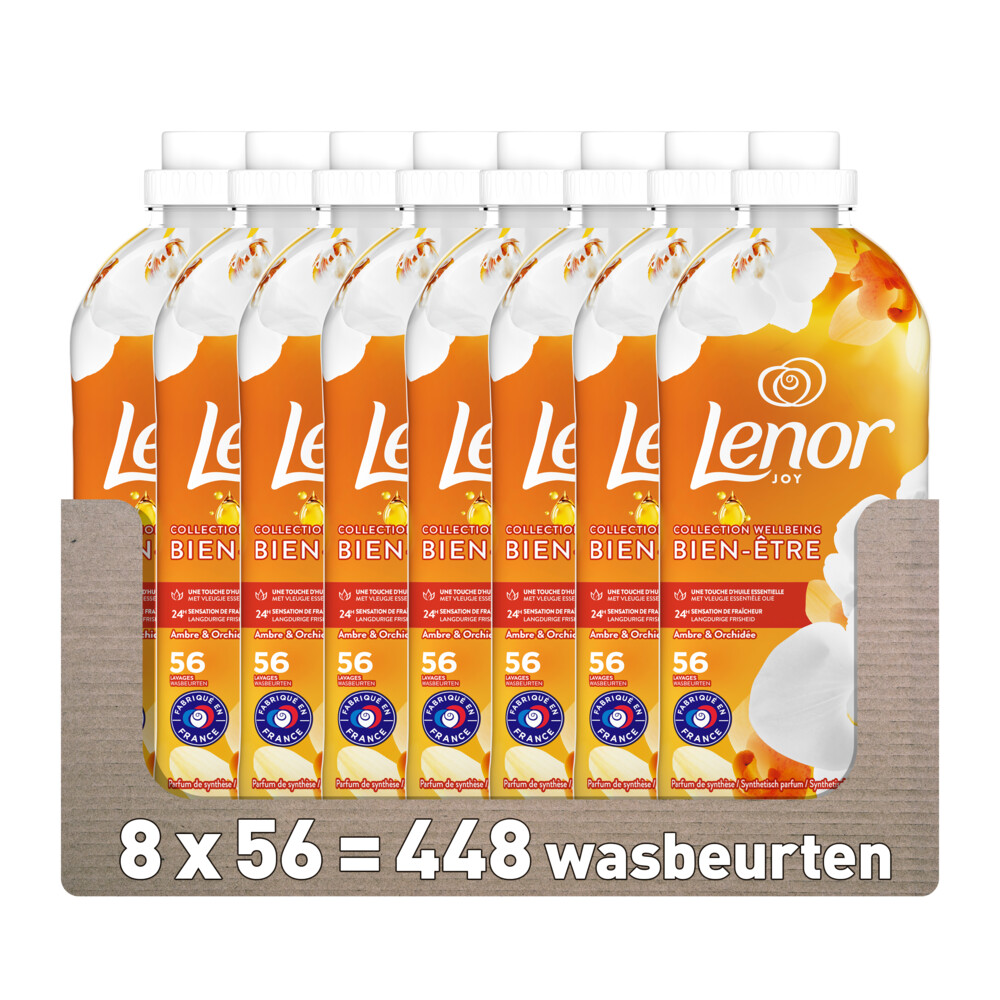 8x Lenor Wasverzachter Amber & Orchidee 56 Wasbeurten1176 ml