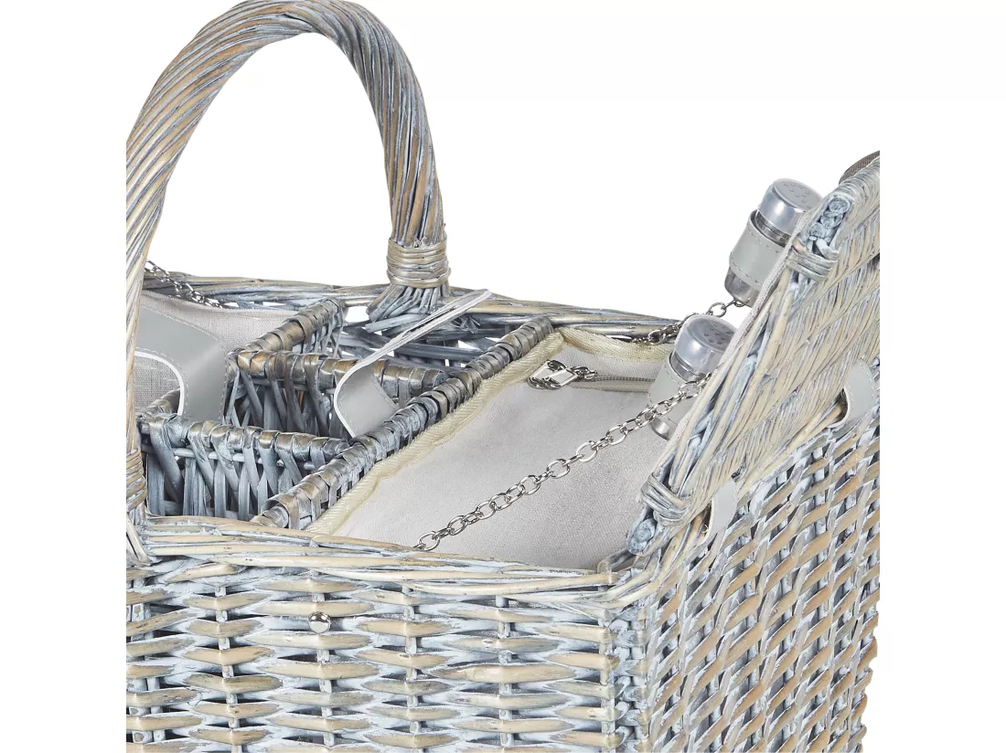 Panier de pique-nique GROSEILLE Osier Gris