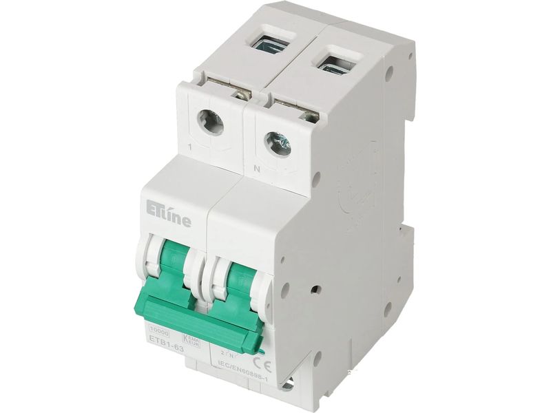 Max Hauri Build Leitungsschutzschalter 1P N 13 A Zweipoliger Leitungsschutzschalter