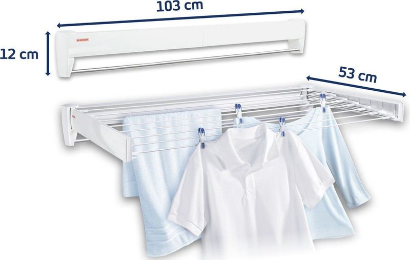 Leifheit - Telegant 81 Protect Plus - Droogrek - Aluminium - Uittrekbaar