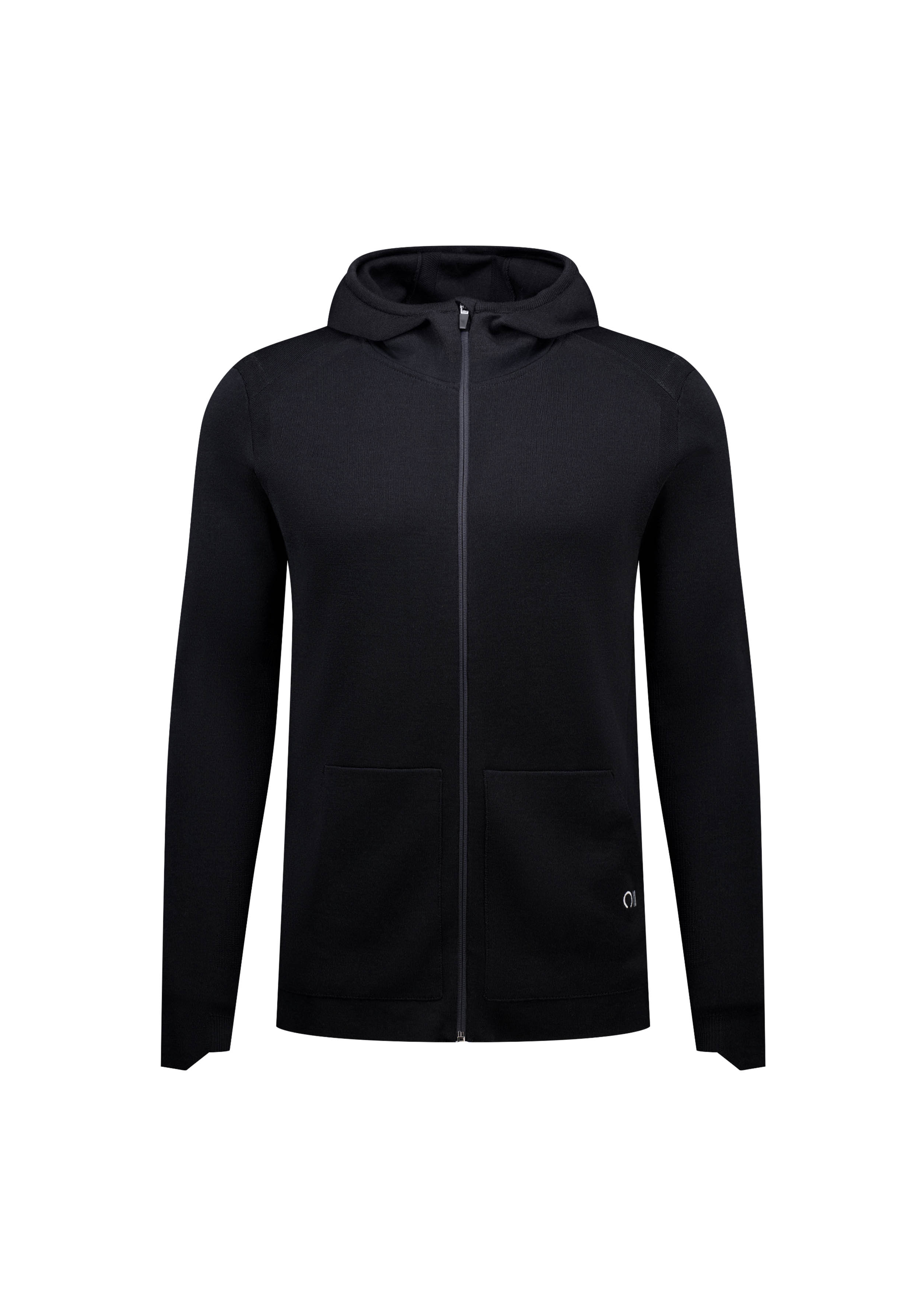 Rotauf Herren-Strickpullover Eco Merino T180 Zip Hood Black