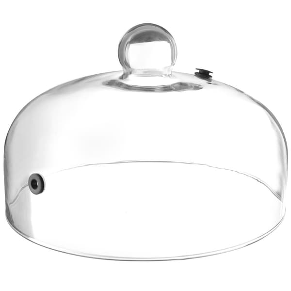 Bred glasskuppel for røyking av mat på tallerken med hulldiameter. 260 mm - Hendi 199664
