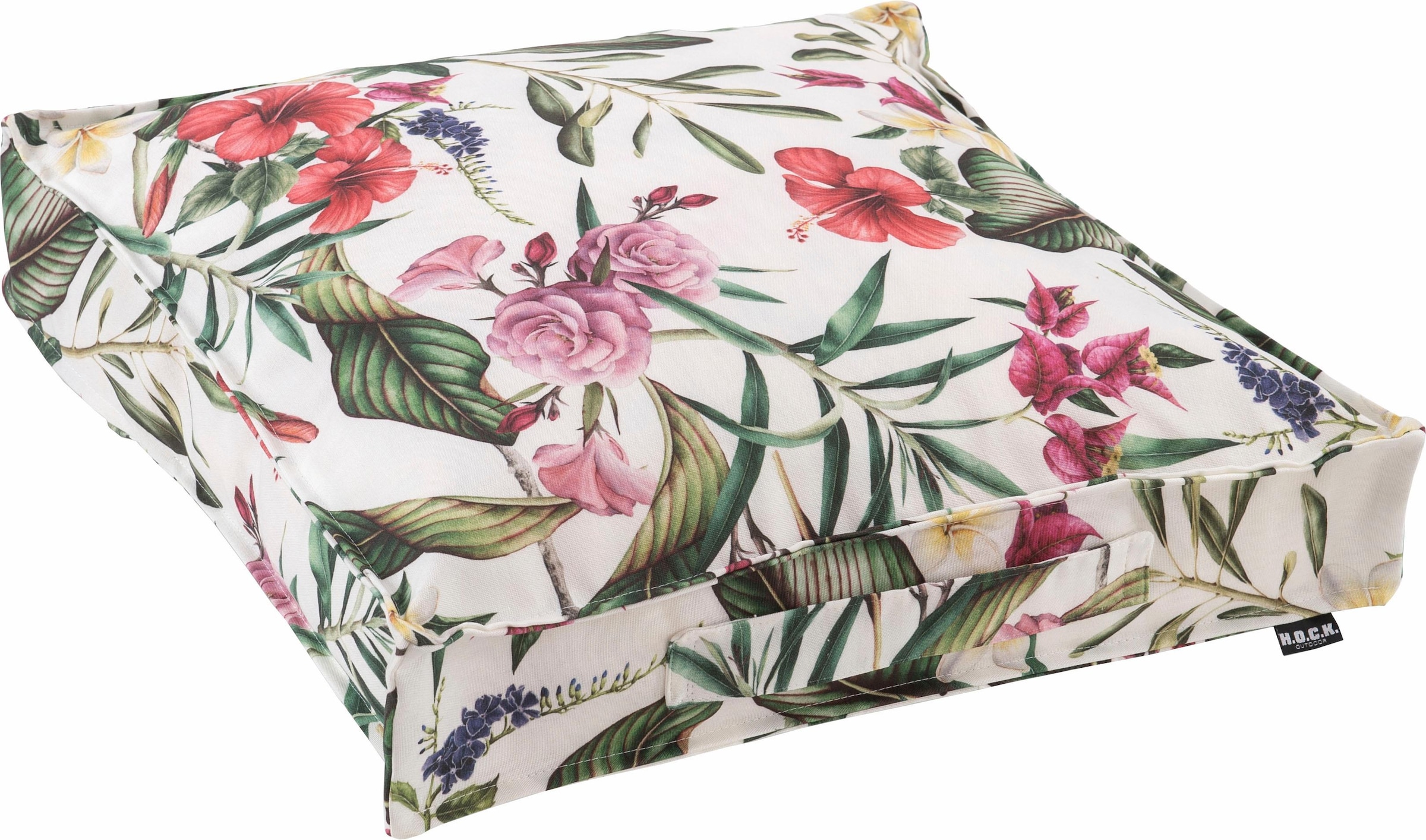 H.O.C.K. Sitzkissen »Beach Life« mit Blumen und Blättern