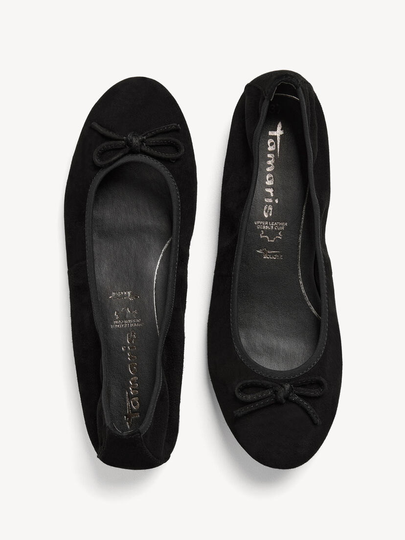 Leren Ballerina - zwart