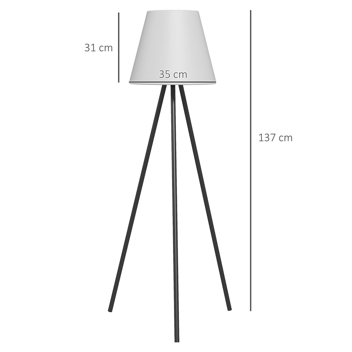 Outsunny Solar Vloerlamp Buiten Vloerlamp, 38cm x 38cm x 137cm, Aluminium, Dimbaar Warm Wit + Zwart