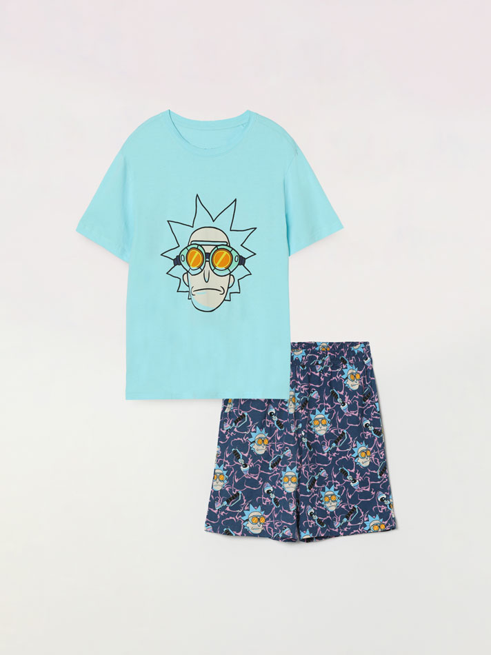 Pijama estampado Ric© &™Morty © &™ñ Cartoon Network - Azul Claro