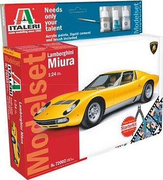 Italeri - Lamborghini Miura Byggesæt Med Maling - 1:24 - 72002
