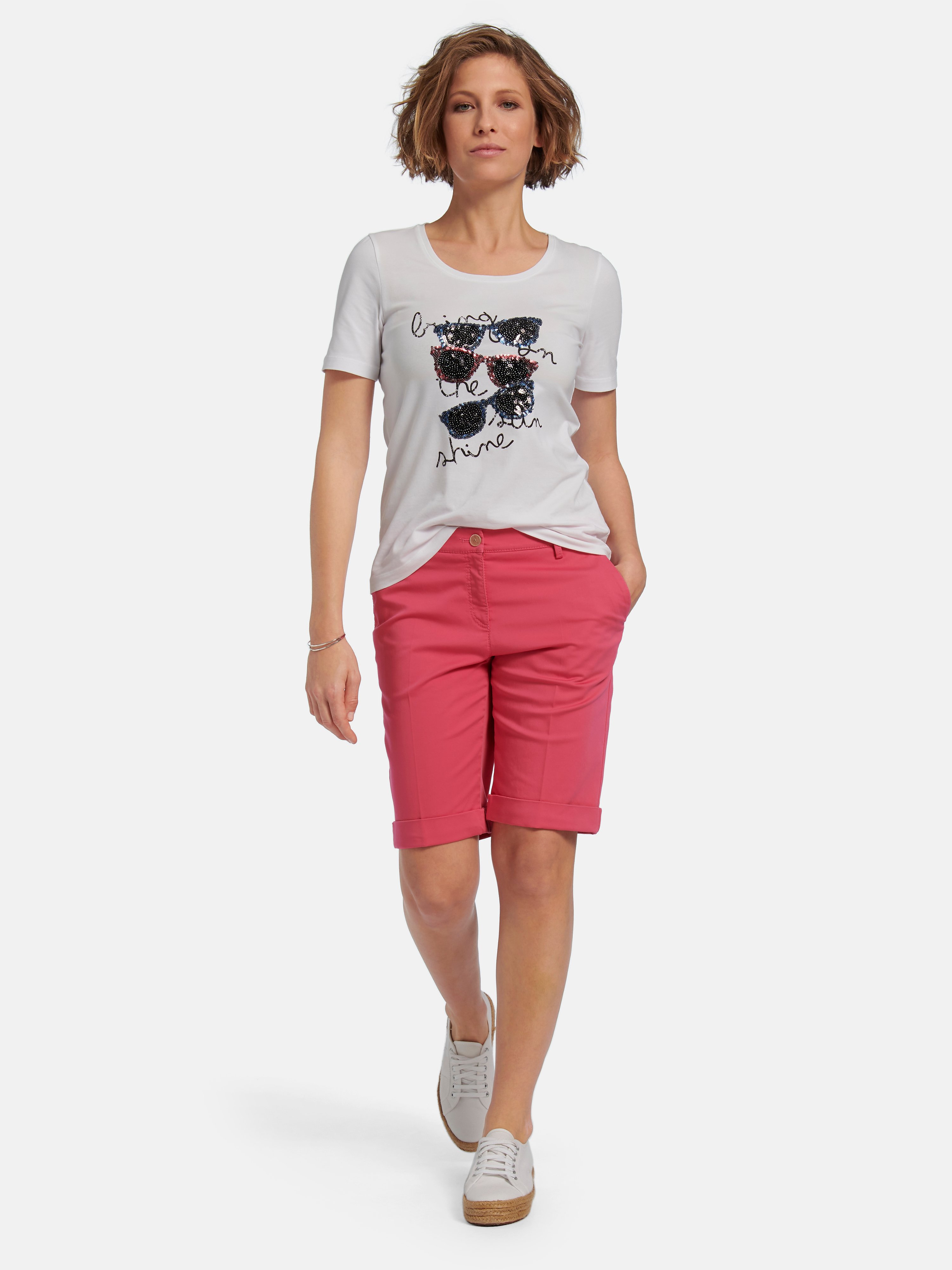 Slim Fit-Bermuda Modell Mia B.