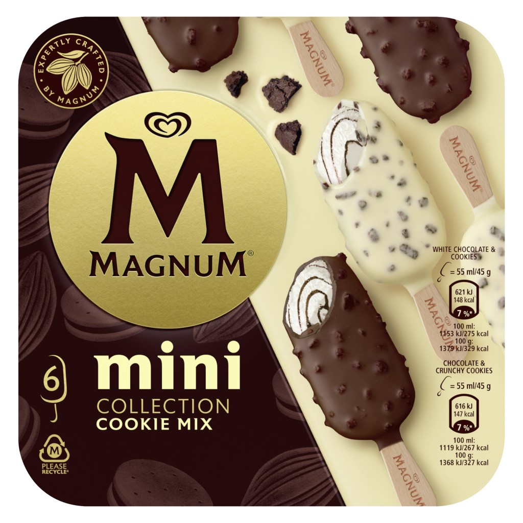 GELADO MAGNUM MINI COOKIE MIX 6X55 ML