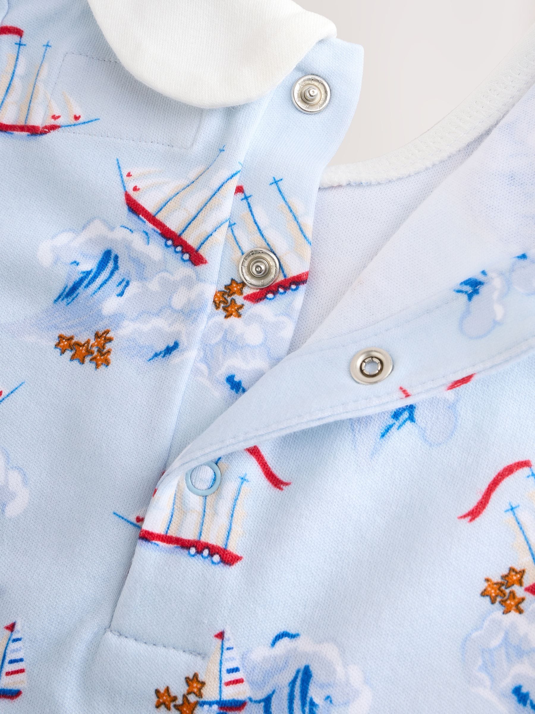 Blauw gestreept - Cath Kidston 100% katoenen Baby bretelbroek