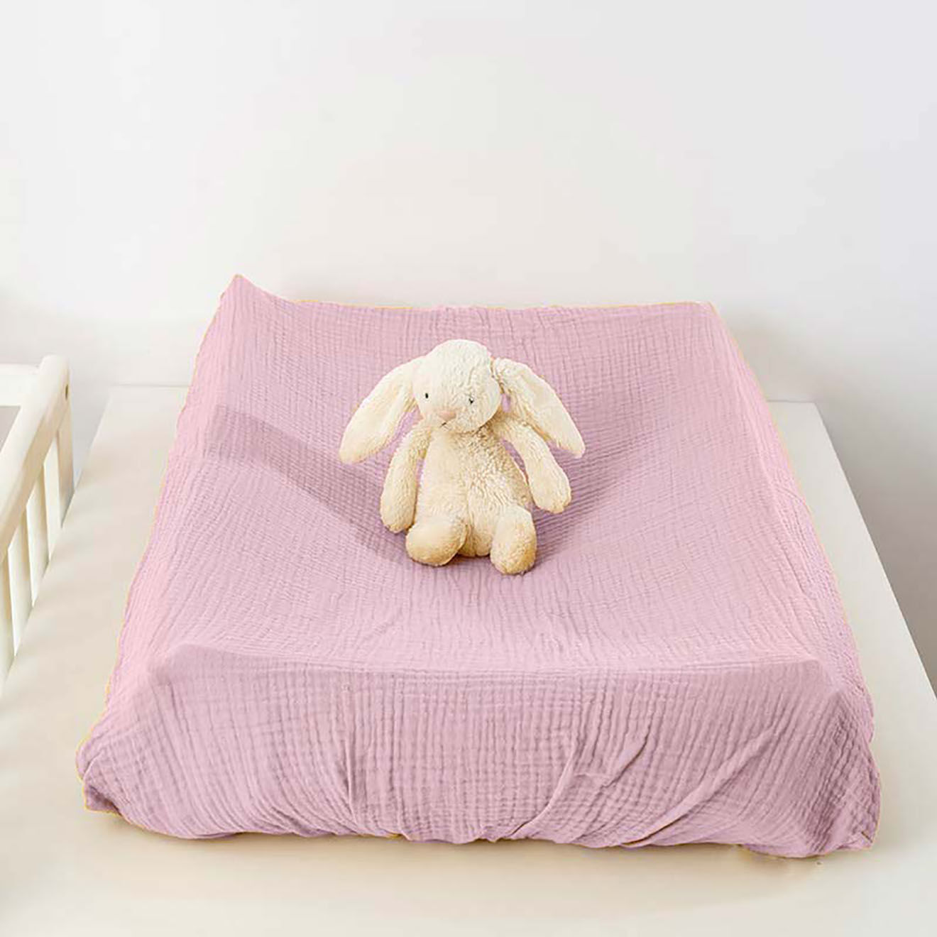 Papate Housse de Matelas à Langer en Coton Bio rose - 50x70 cm
