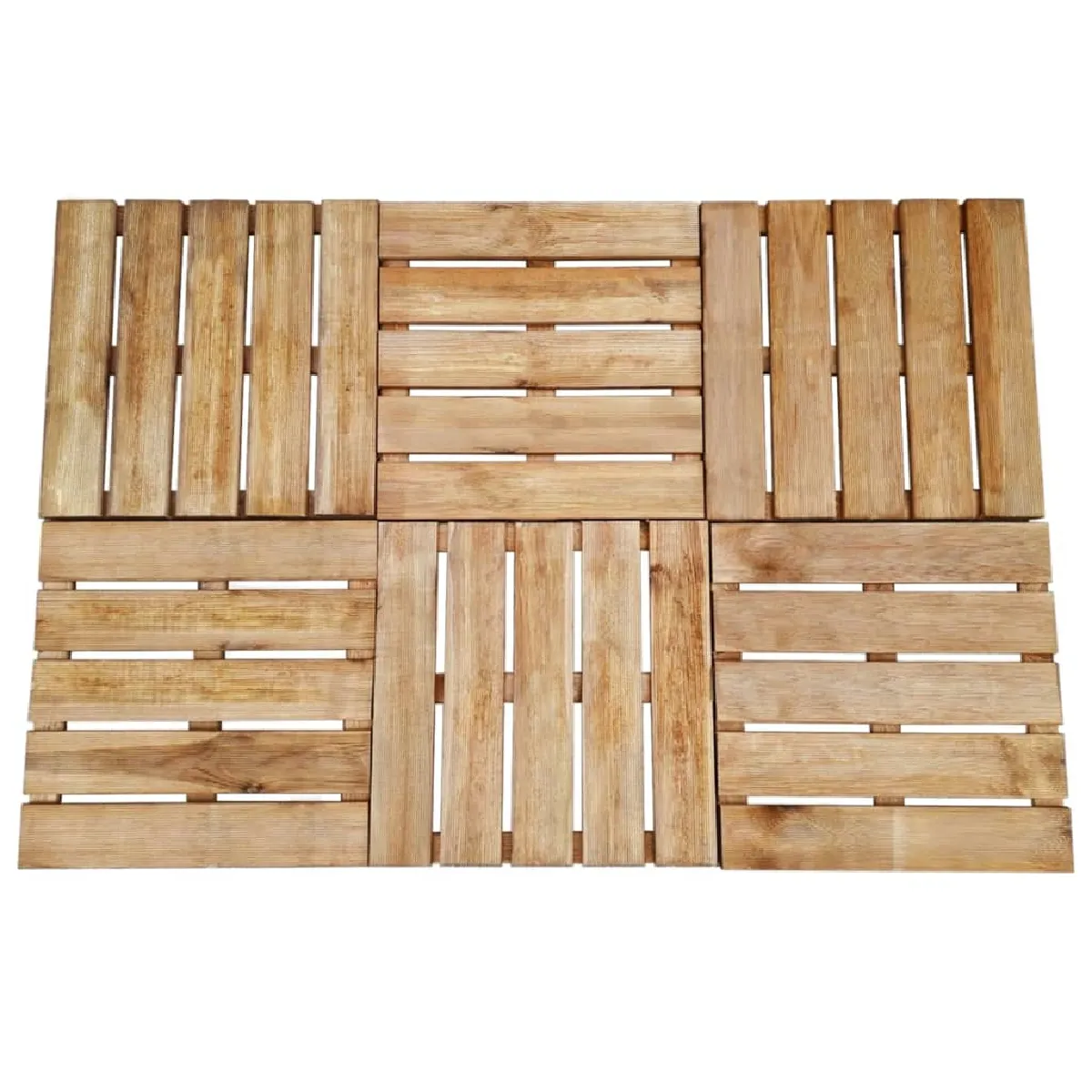 vidaXL Dalles de terrasse 6 pcs 50x50 cm bois marron