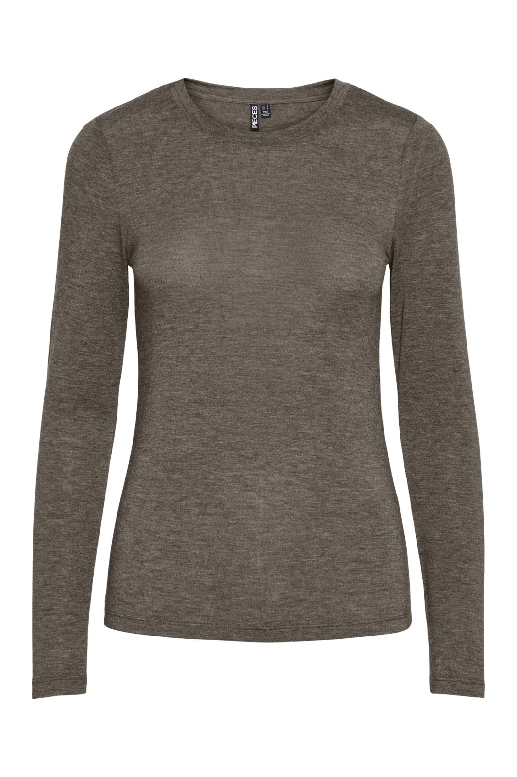 Pieces Pcmaria Ls Top 17151138 4614713 morel melange
