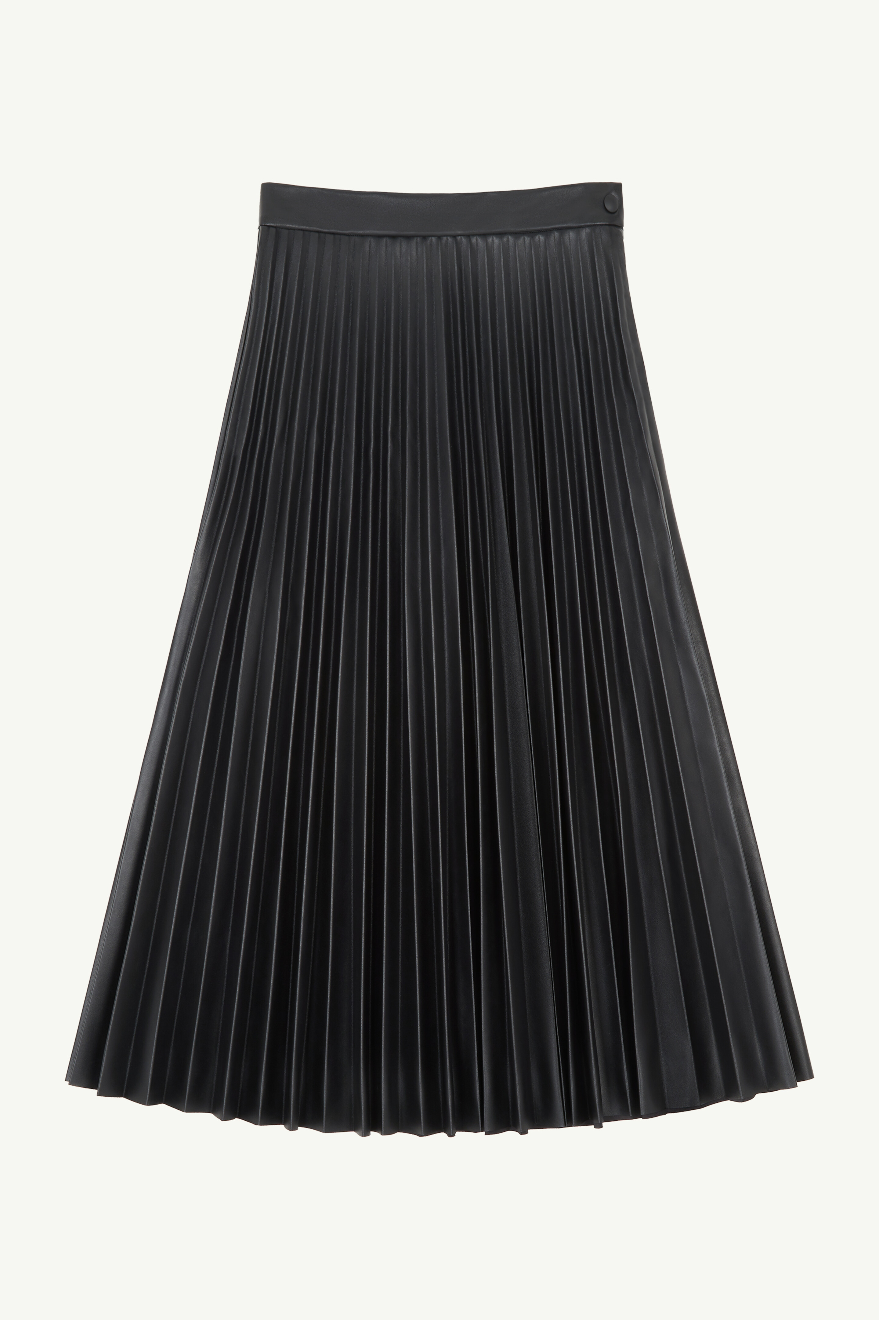 Jupe plissée en simili cuir pour femme