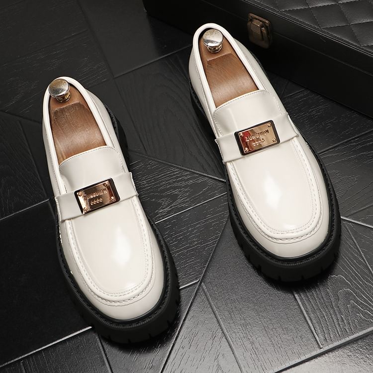 Mr Ozera - Platform Loafers van Imitatieleer met Metalen Accenten
