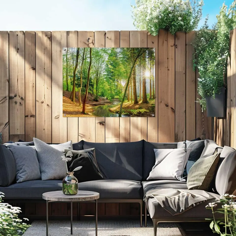 Tuinposter Lentebos - 60x80cm - Groen