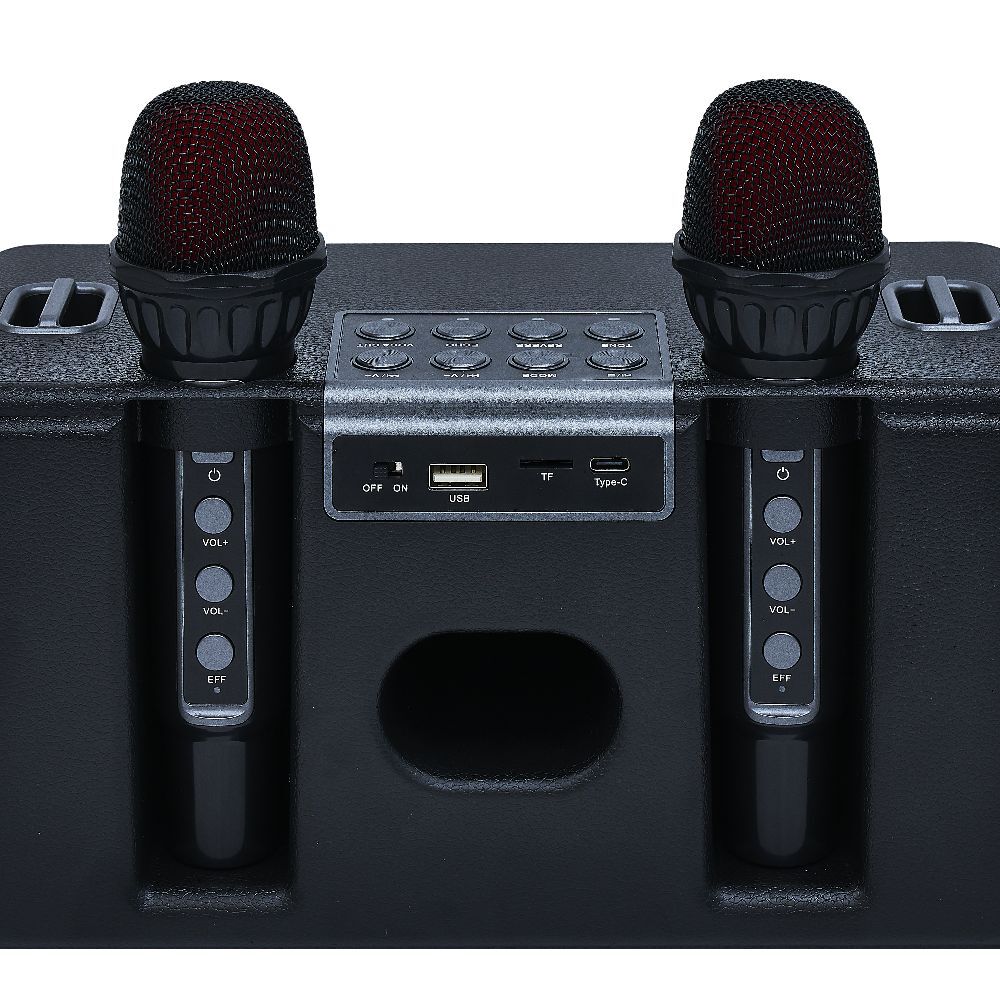 Enceinte karaoké 2 micros Homday Party - portée 10m autonomie 3h