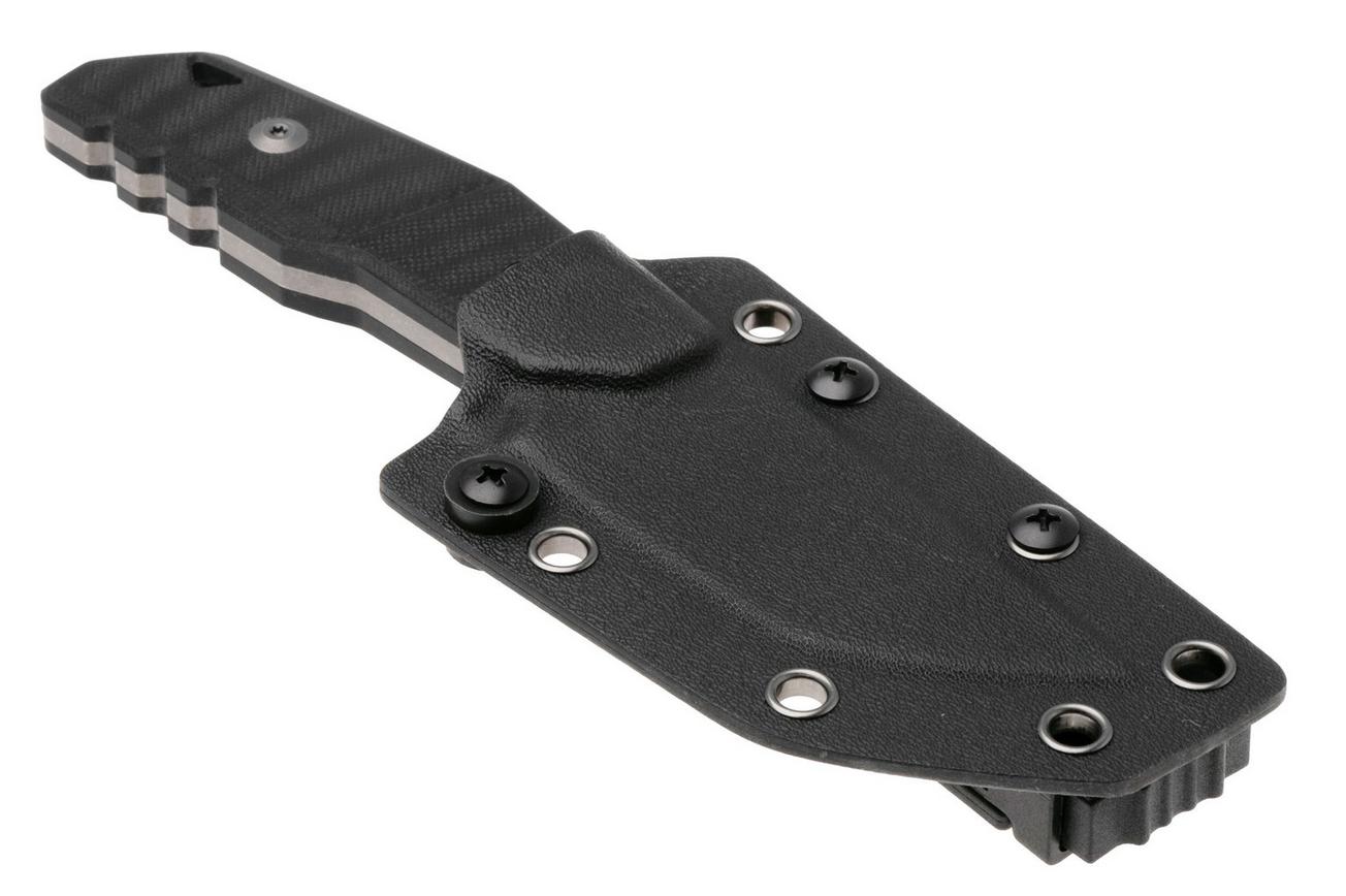 Kizer Vanguard Quartz 1086A2 Stonewashed PVD AEB-L, Black G10, vaststaand mes, Kornel Kiss design
