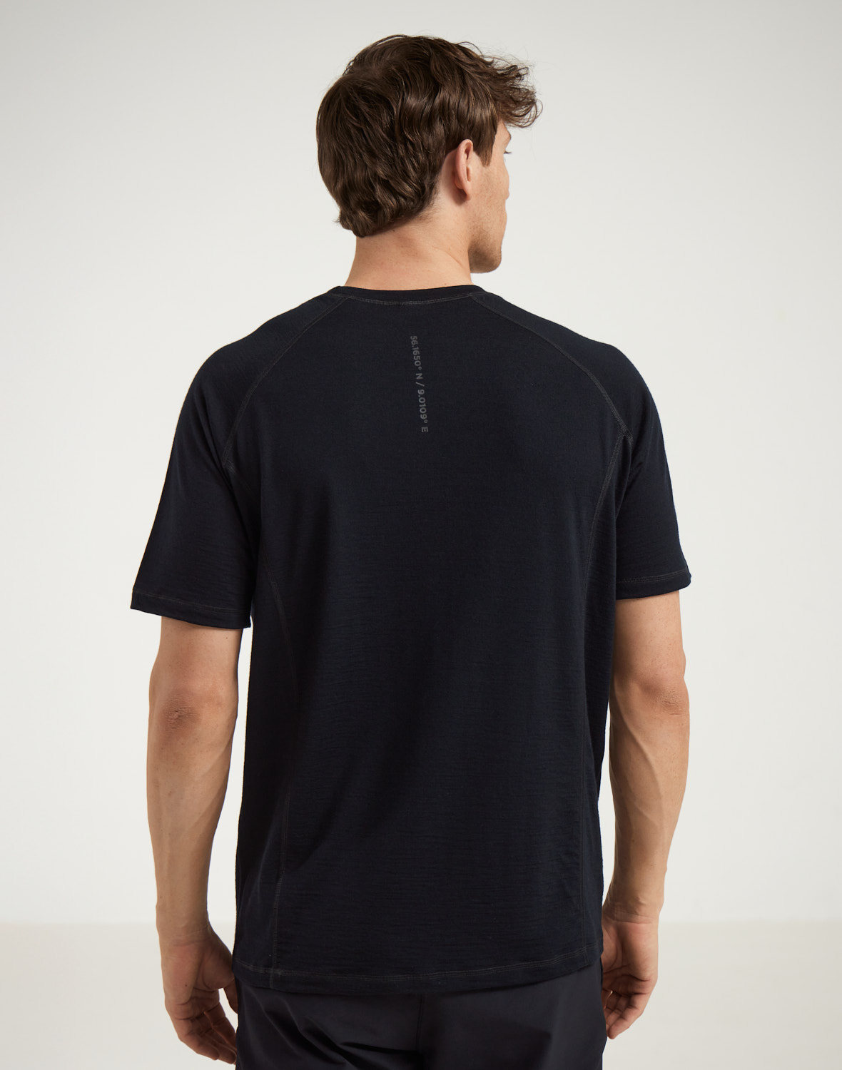 T-shirt met raglanmouwen van merinowol voor heren