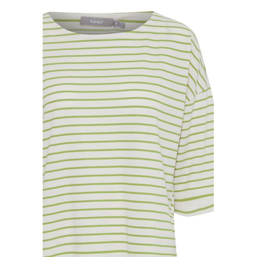 Fransa Stribet T-shirt, Dark Citron Mix, M