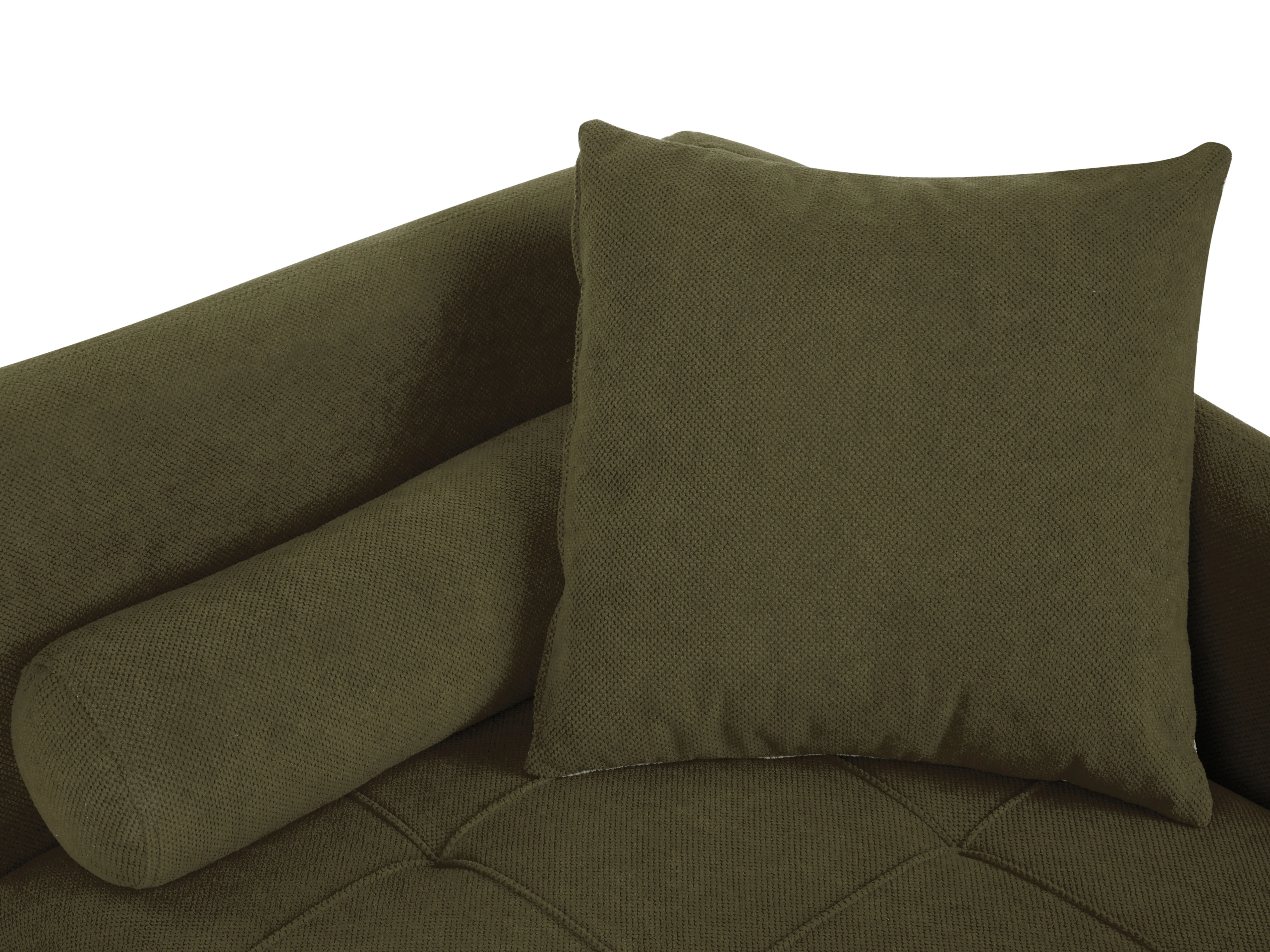 Linkszijdige chaise longue GONESSE Stof Groen