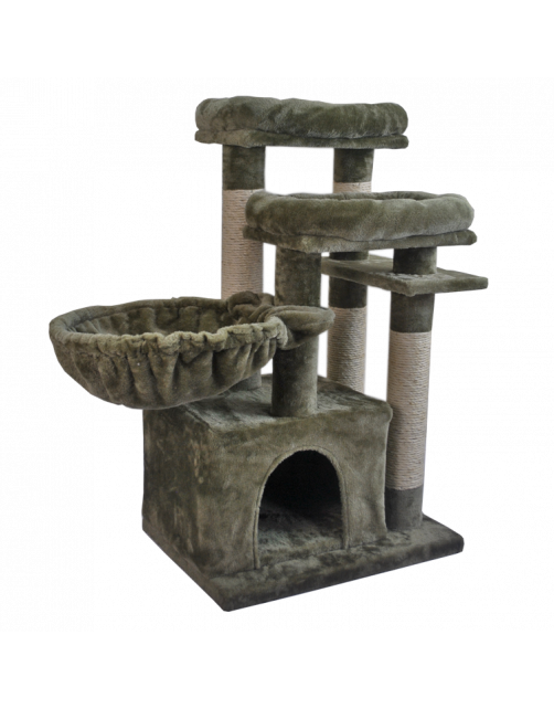 Adori Krabpaal Marble - Krabpalen - 55x40x96 cm Donkergroen Wit
