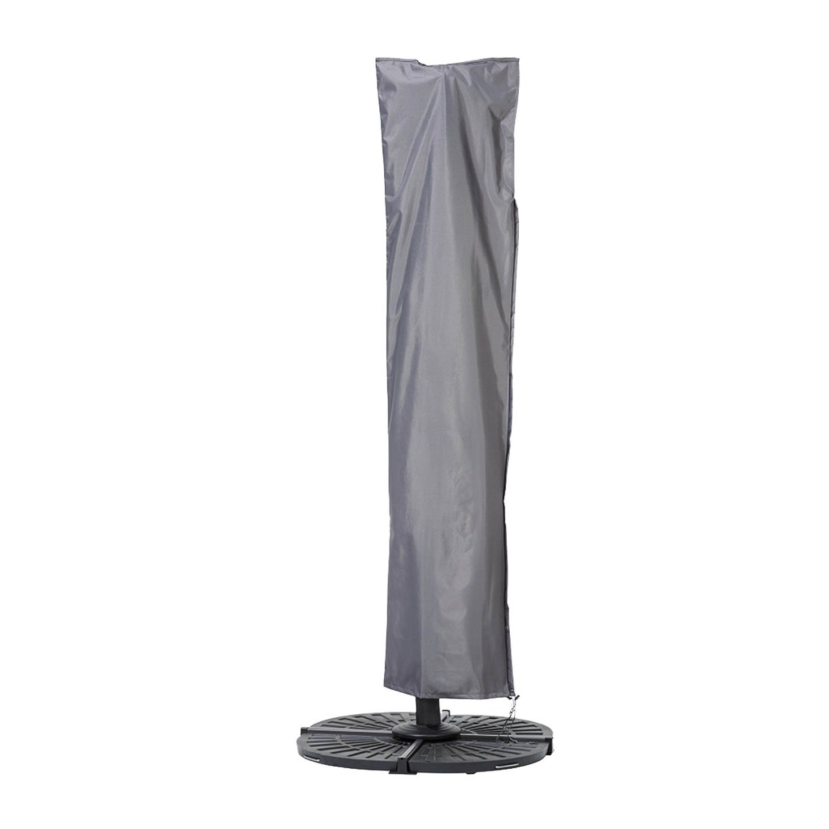 More Garden - Premium parasolhoes, afmetingen: 275 (H) x 66/60 (B) cm | Voor ronde parasols tot Ø 450 cm | Beschermhoes voor zweefparasols, water- en weerbestendig (Oxford 600D stof), lichtgrijs
