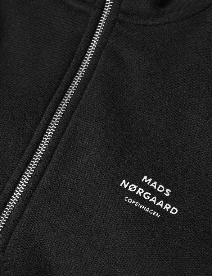Mads Nørgaard - Copenhagen Standard Half Zip Logo Sweat Sort