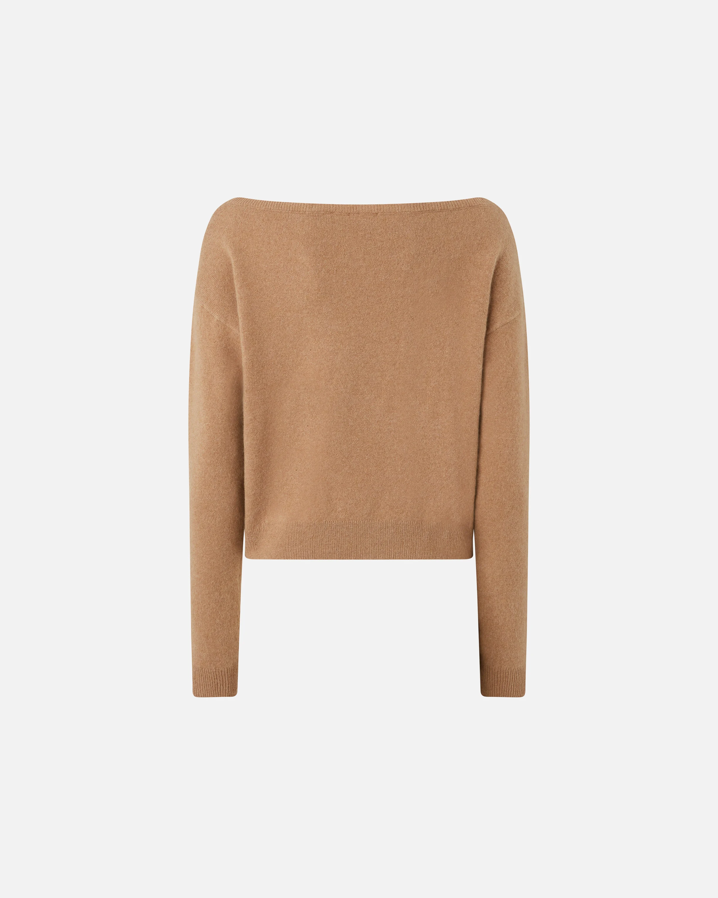 Pull mélangé avec logo brodé | Beige