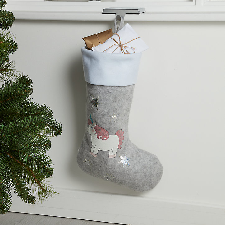 Chaussette Licorne gris 32 x 50 cm