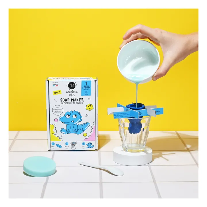 Nailmatic Kids Coffret La Fabrique de savons Croco - 1 savon | Bleu
