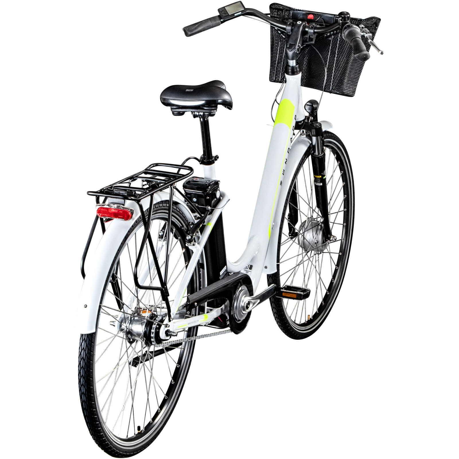 Zündapp Elektro Damenrad Z517 - weiß-gelb - 48 cm Rahmenhöhe