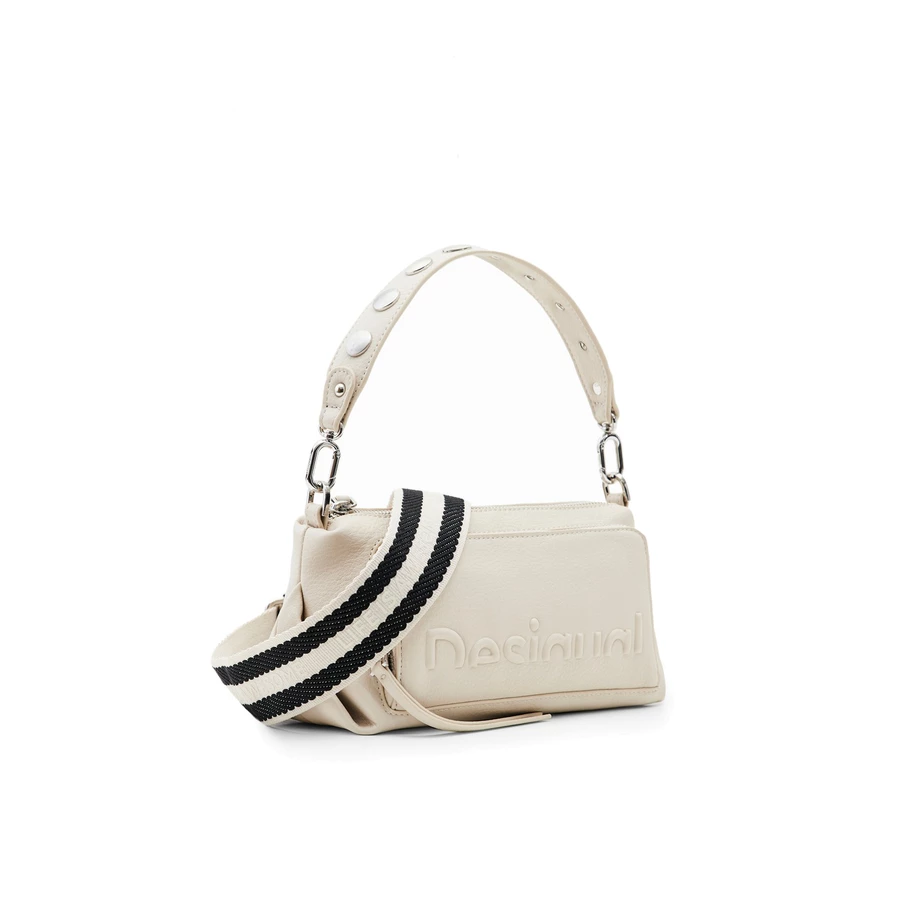 Desigual Half Logo Urus - Schultertasche 22 cm crudo