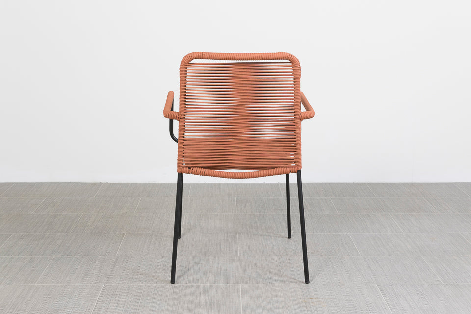 VDG Denver rope stapelbare tuinstoel Terracotta