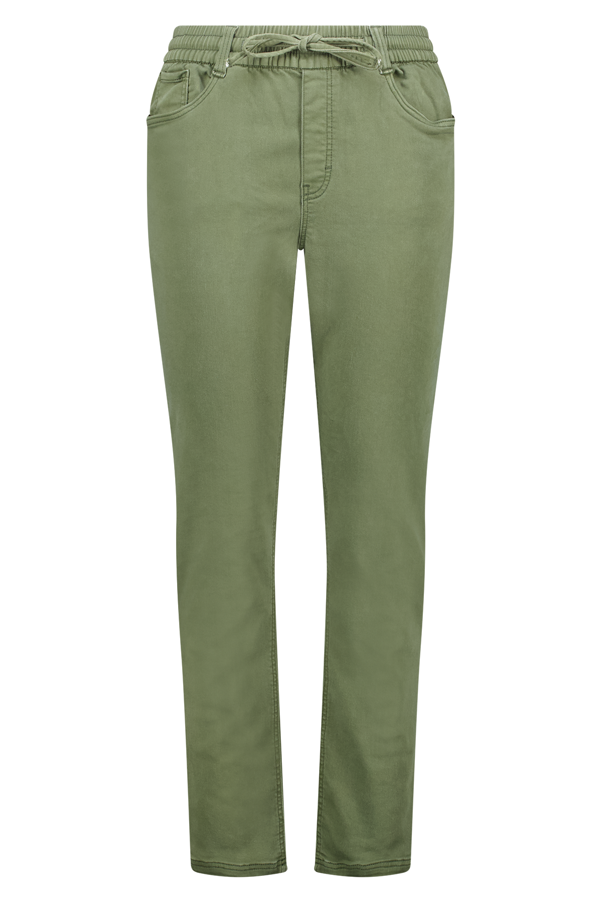 Denim jogger broek Khaki