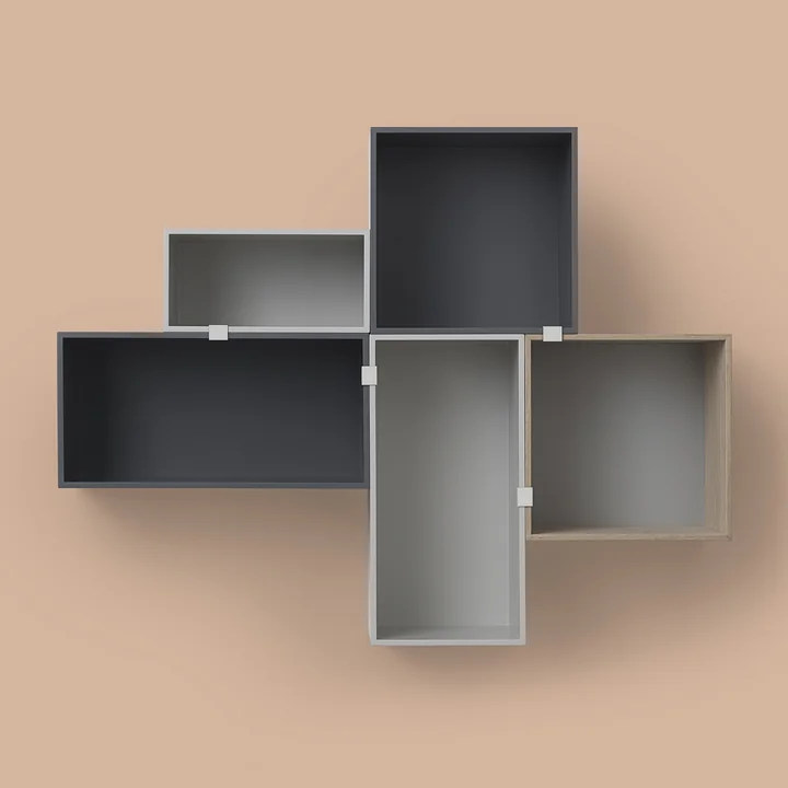 Muuto - Mini Stacked System Regalmodul, large / hellgrau
