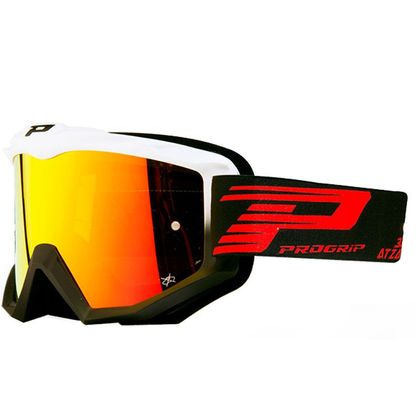 Masque cross Progrip ATZAKI Mirror Two 3201FL Blanc/Noir 2021 - Blanc / Noir