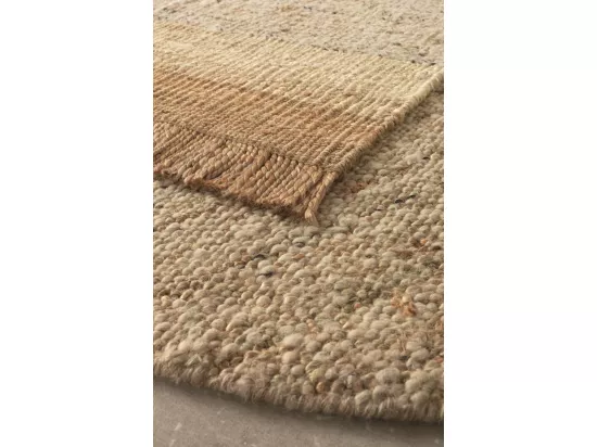 Tapis en jute et laine 60x120 cm