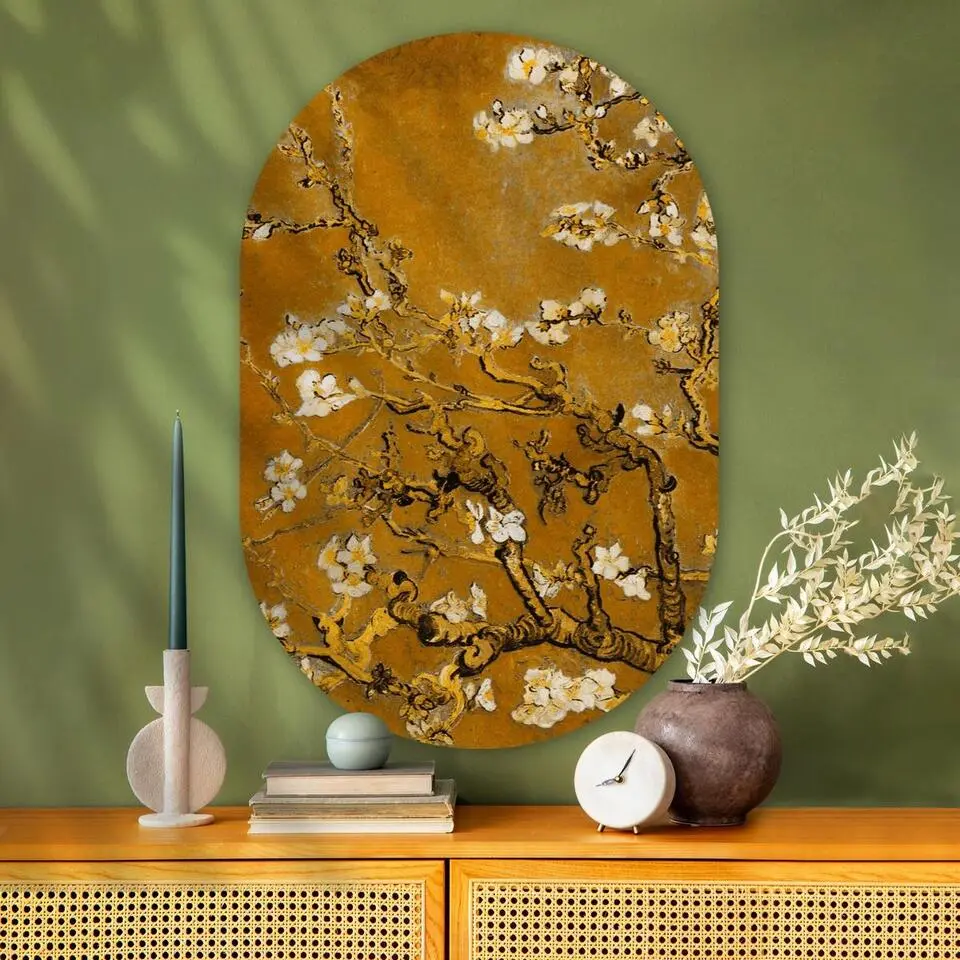 MuchoWow Wand decoratie 80x120cm Amandelbloesem Kunst Van