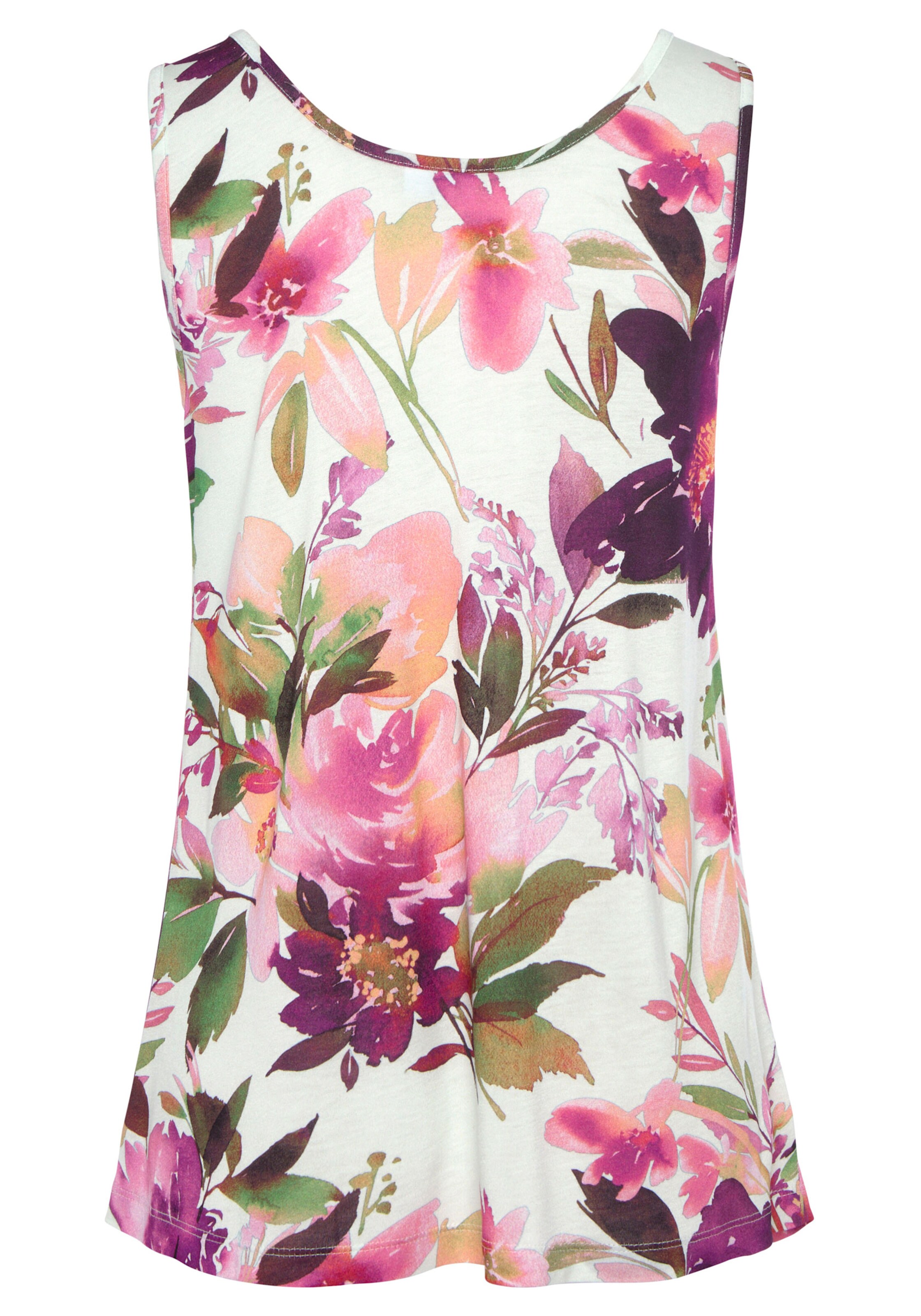 Beachtime Tanktop in bedruckt+weiß