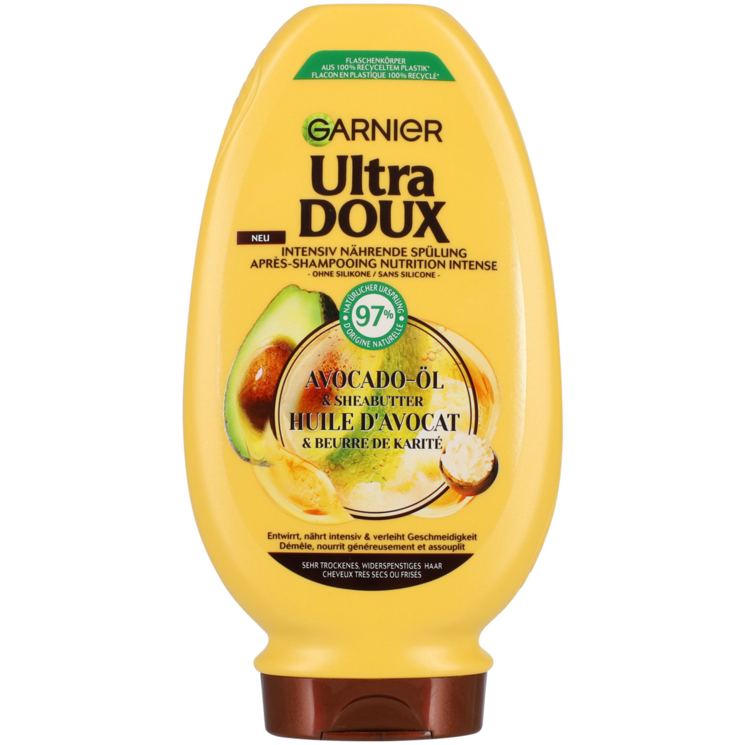 Garnier Ultra Doux Intensiv Nährende Pflegespülung mit Avocado-Öl & Sheabutter, für sehr trockenes, widerspenstiges Haar