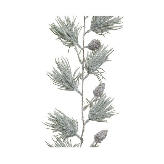 Guirlande pomme de pin neige h 180 cm